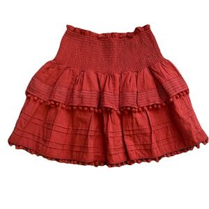 House of Harlow 1960 Red Tiered Mini Skirt